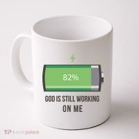 God Is Still Working On Me Battery Loading Coffee Mug thumb 0