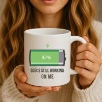 God Is Still Working On Me Battery Loading Coffee Mug thumb 3