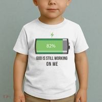 God Is Still Working On Me Battery Loading Toddler T-Shirt thumb 2