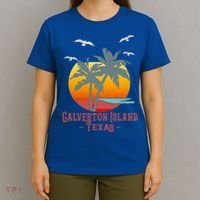 Galveston Island Texas Vintage Beach Souvenir Meaningful Gift T-Shirt thumb 4