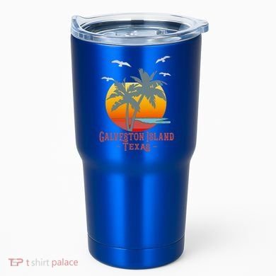 Galveston Island Texas Vintage Beach Souvenir Meaningful Gift Tumbler
