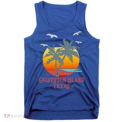 Galveston Island Texas Vintage Beach Souvenir Meaningful Gift Tank Top