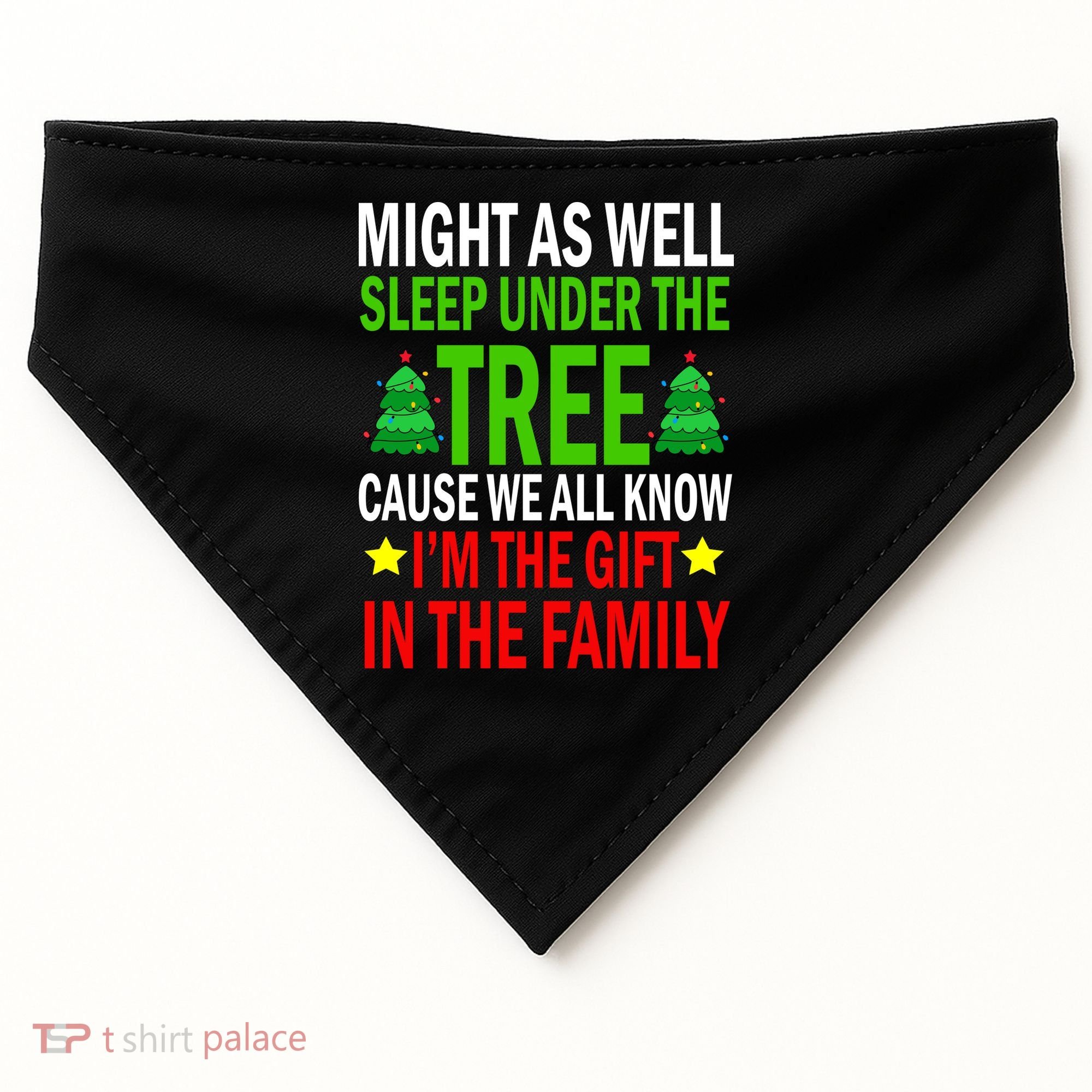 Gift In The Family Funny Christmas Holiday USA-Made Doggie Bandana