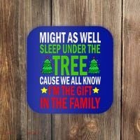 Gift In The Family Funny Christmas Holiday Coaster thumb 0