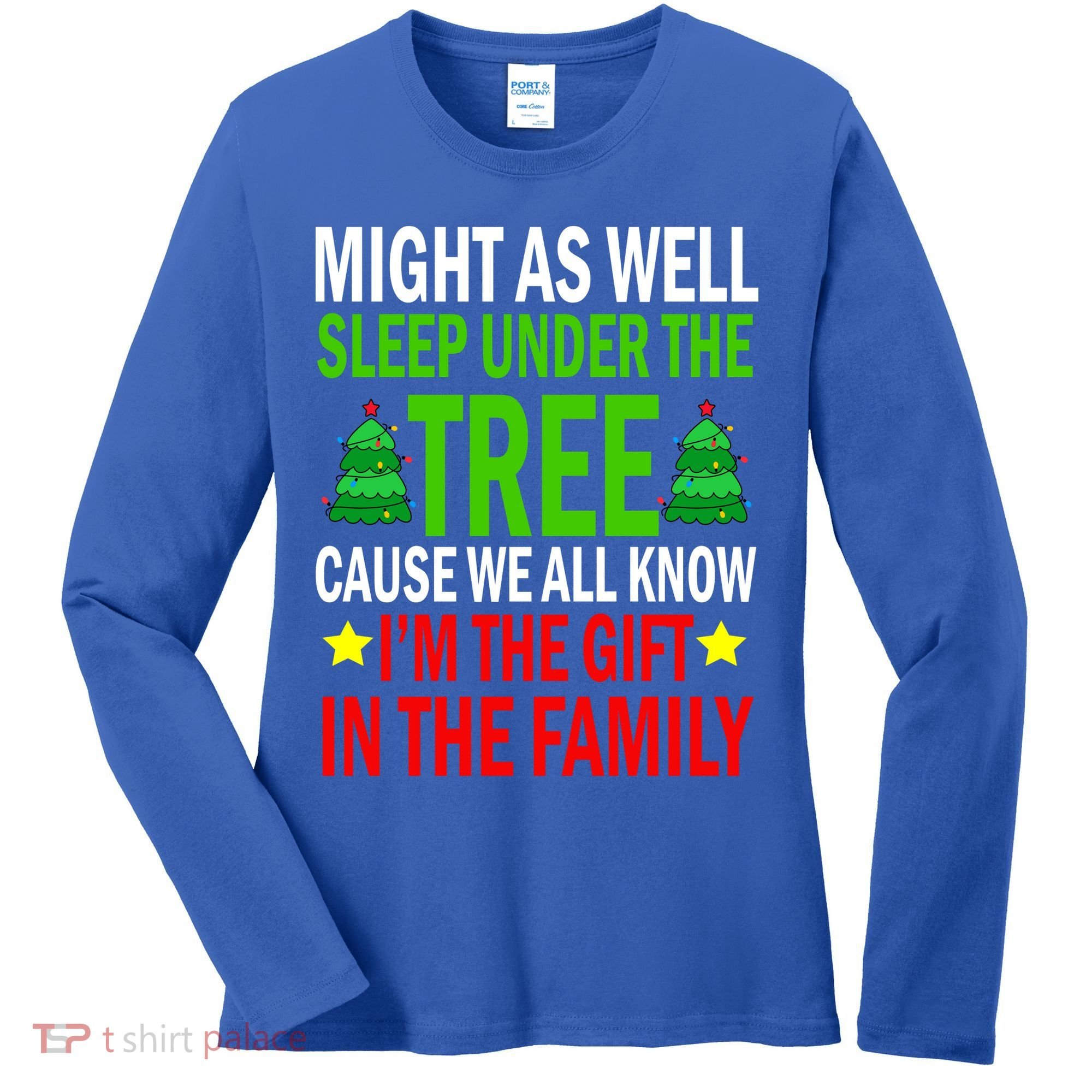 Gift In The Family Funny Christmas Holiday Women's Long Sleeve Shirt