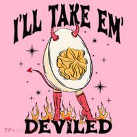 Groovy Ill Take Em Deviled Thanksgiving Funny Egg Coaster thumb 2