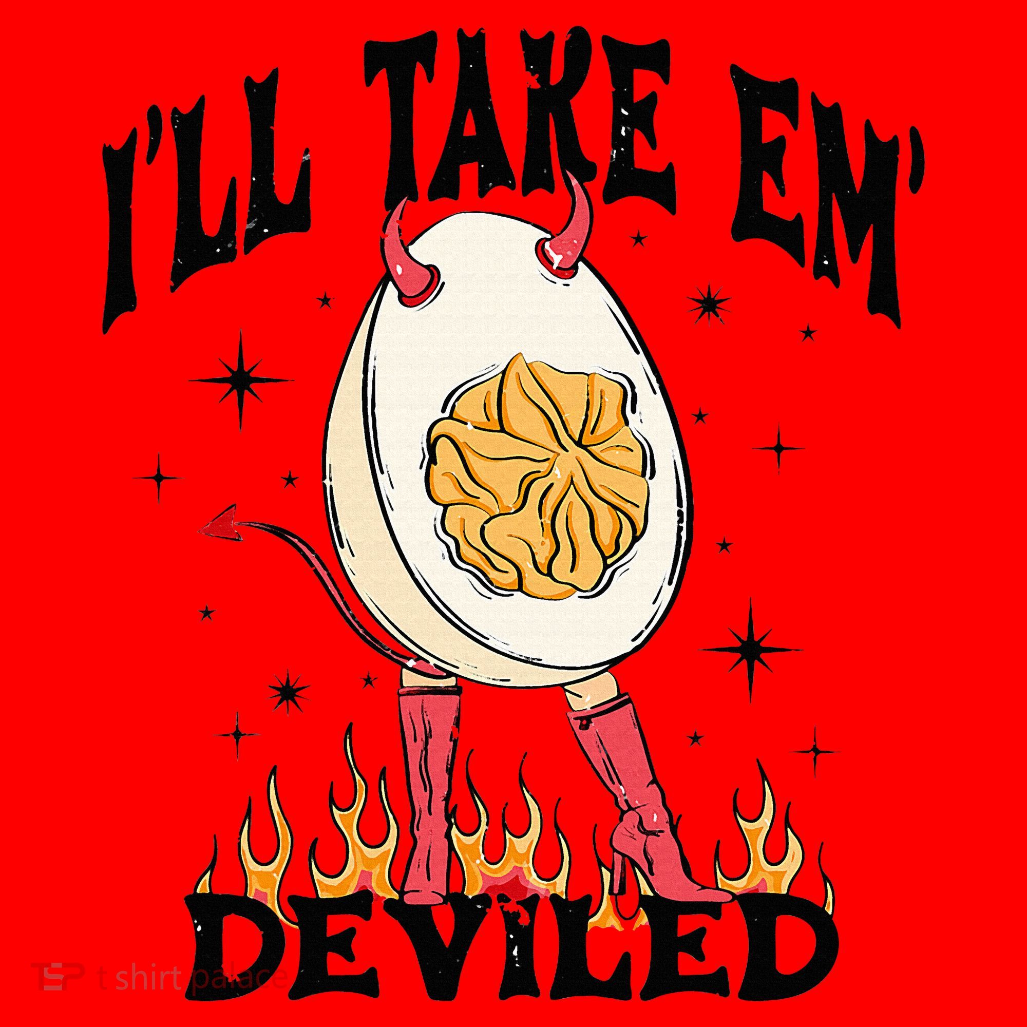 Groovy Ill Take Em Deviled Thanksgiving Funny Egg Santa Hat