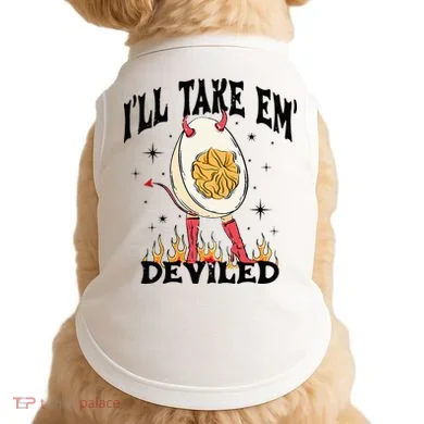 Groovy Ill Take Em Deviled Thanksgiving Funny Egg Doggie Tank