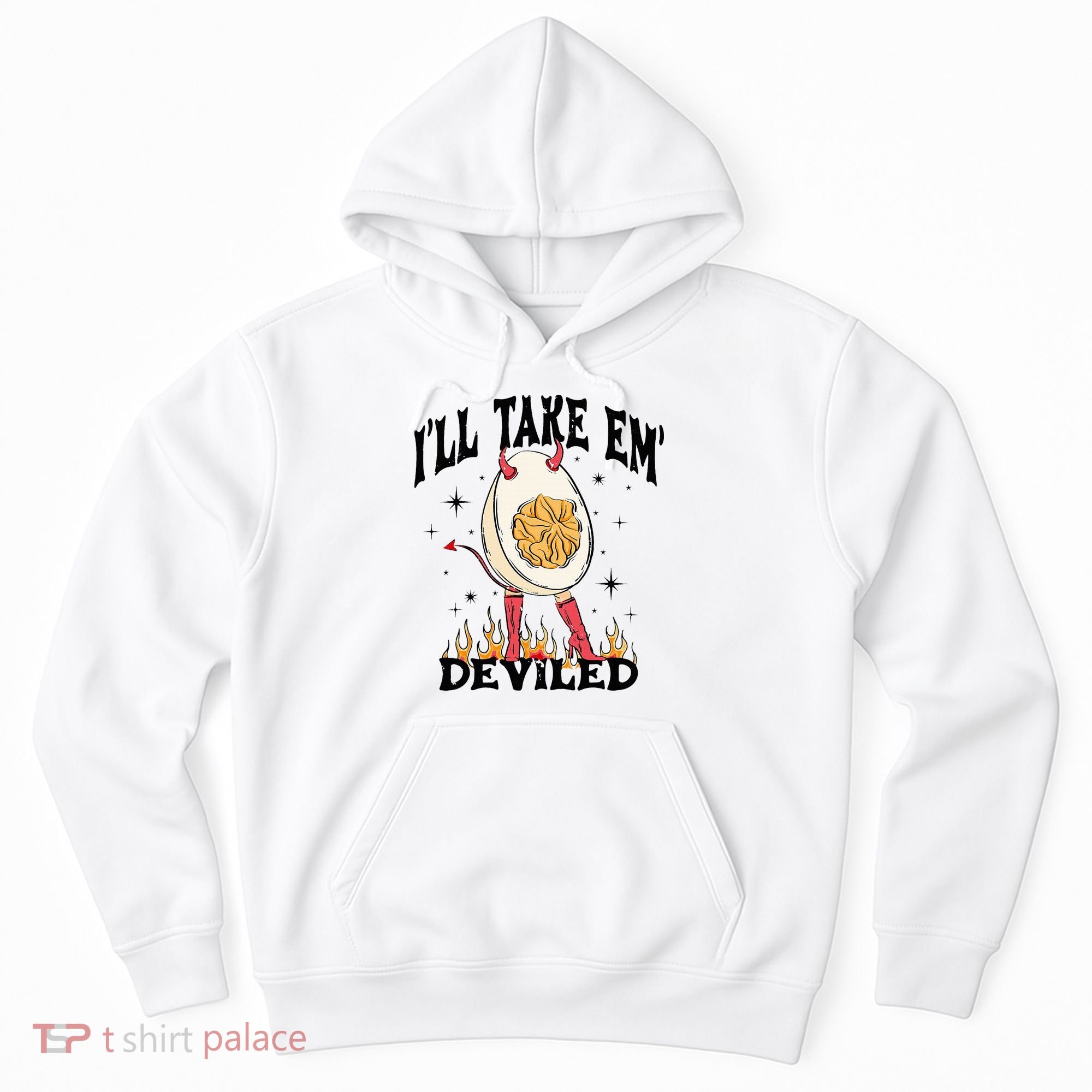Groovy Ill Take Em Deviled Thanksgiving Funny Egg Hoodie
