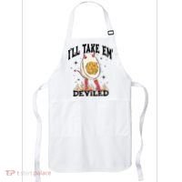 Groovy Ill Take Em Deviled Thanksgiving Funny Egg Apron thumb 0