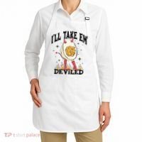 Groovy Ill Take Em Deviled Thanksgiving Funny Egg Apron thumb 2