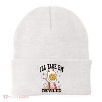 Groovy Ill Take Em Deviled Thanksgiving Funny Egg Beanie thumb 0