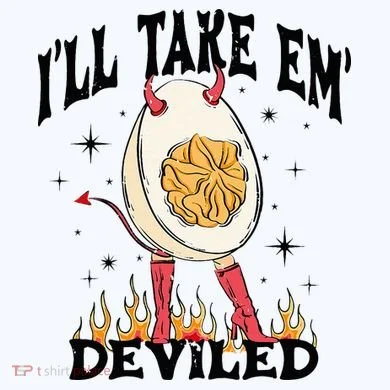 Groovy Ill Take Em Deviled Thanksgiving Funny Egg District V.I.T. Heavyweight Hoodie