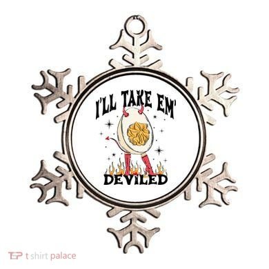 Groovy Ill Take Em Deviled Thanksgiving Funny Egg Ornament