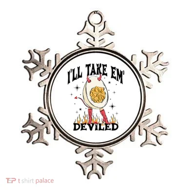 Groovy Ill Take Em Deviled Thanksgiving Funny Egg Ornament
