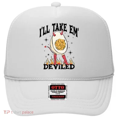Groovy Ill Take Em Deviled Thanksgiving Funny Egg Hat