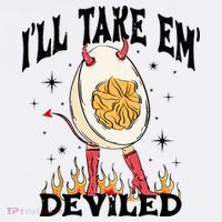 Groovy Ill Take Em Deviled Thanksgiving Funny Egg Hat thumb 2