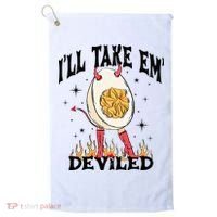 Groovy Ill Take Em Deviled Thanksgiving Funny Egg Golf Towel thumb 0
