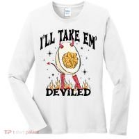 Groovy Ill Take Em Deviled Thanksgiving Funny Egg Women's Long Sleeve Shirt thumb 0