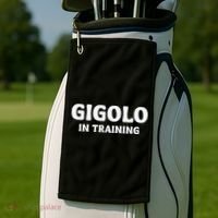 Gigolo In Training Cool Outfit Spring Break Weekend Golf Towel thumb 2