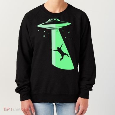 Glow In The Dark Ufo Abduction Night Sci Fi Alien Space Gift Birthday Science Women's Sweatshirt