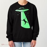Glow In The Dark Ufo Abduction Night Sci Fi Alien Space Gift Birthday Science Women's Sweatshirt thumb 0
