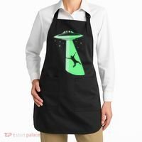 Glow In The Dark Ufo Abduction Night Sci Fi Alien Space Gift Birthday Science Apron thumb 2
