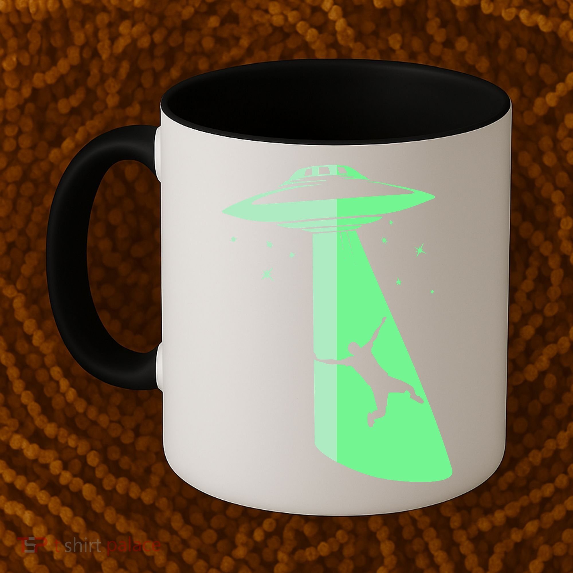 Glow In The Dark Ufo Abduction Night Sci Fi Alien Space Gift Birthday Science Coffee Mug