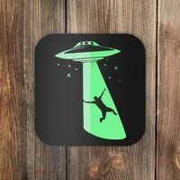 Glow In The Dark Ufo Abduction Night Sci Fi Alien Space Gift Birthday Science Coaster thumb 0