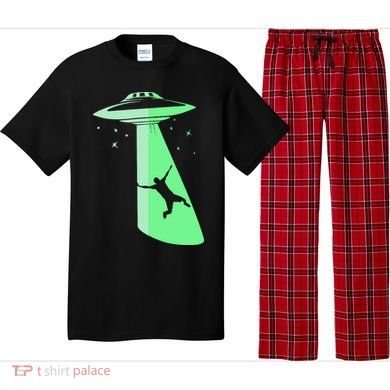Glow In The Dark Ufo Abduction Night Sci Fi Alien Space Gift Birthday Science Pajama Set