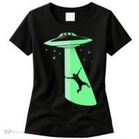Glow In The Dark Ufo Abduction Night Sci Fi Alien Space Gift Birthday Science Women's T-Shirt thumb 0