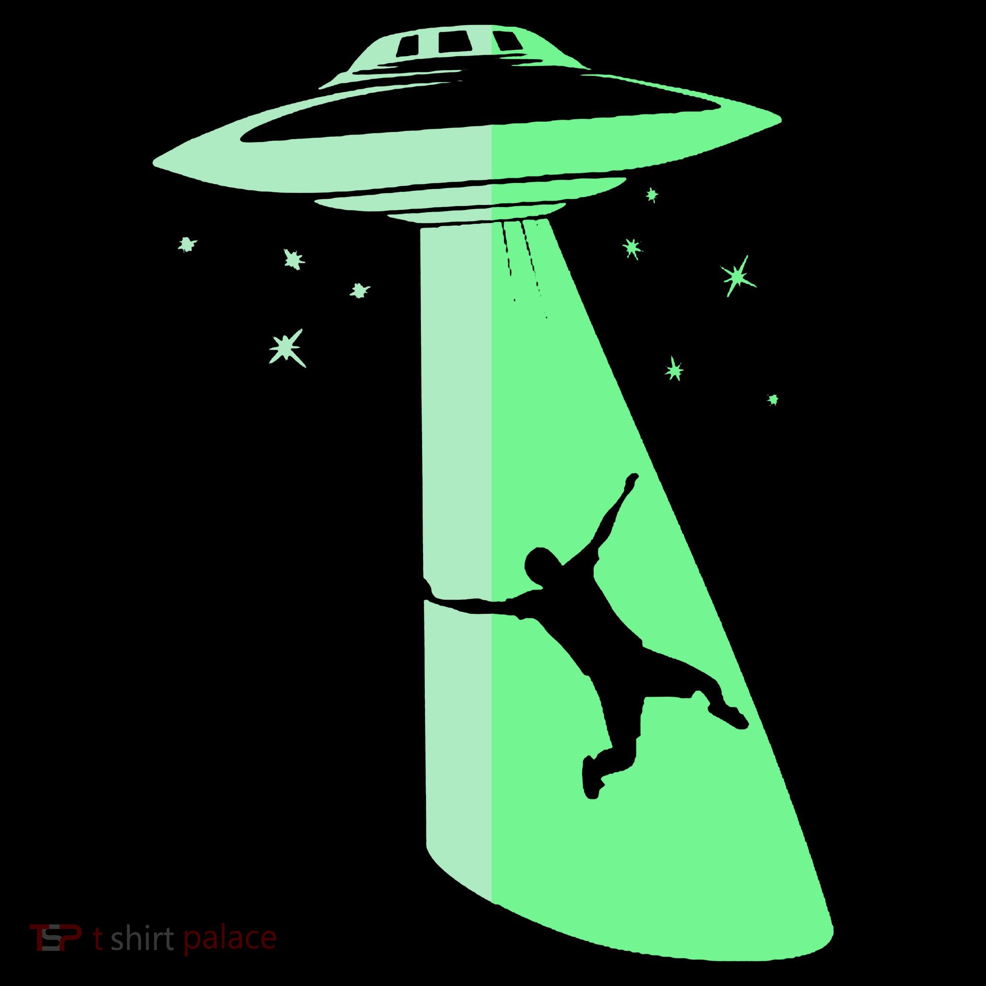 Glow In The Dark Ufo Abduction Night Sci Fi Alien Space Gift Birthday Science Women's T-Shirt