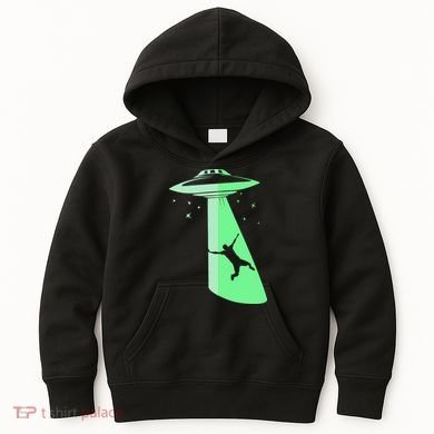 Glow In The Dark Ufo Abduction Night Sci Fi Alien Space Gift Birthday Science Kids Hoodie