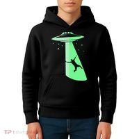 Glow In The Dark Ufo Abduction Night Sci Fi Alien Space Gift Birthday Science Kids Hoodie thumb 4