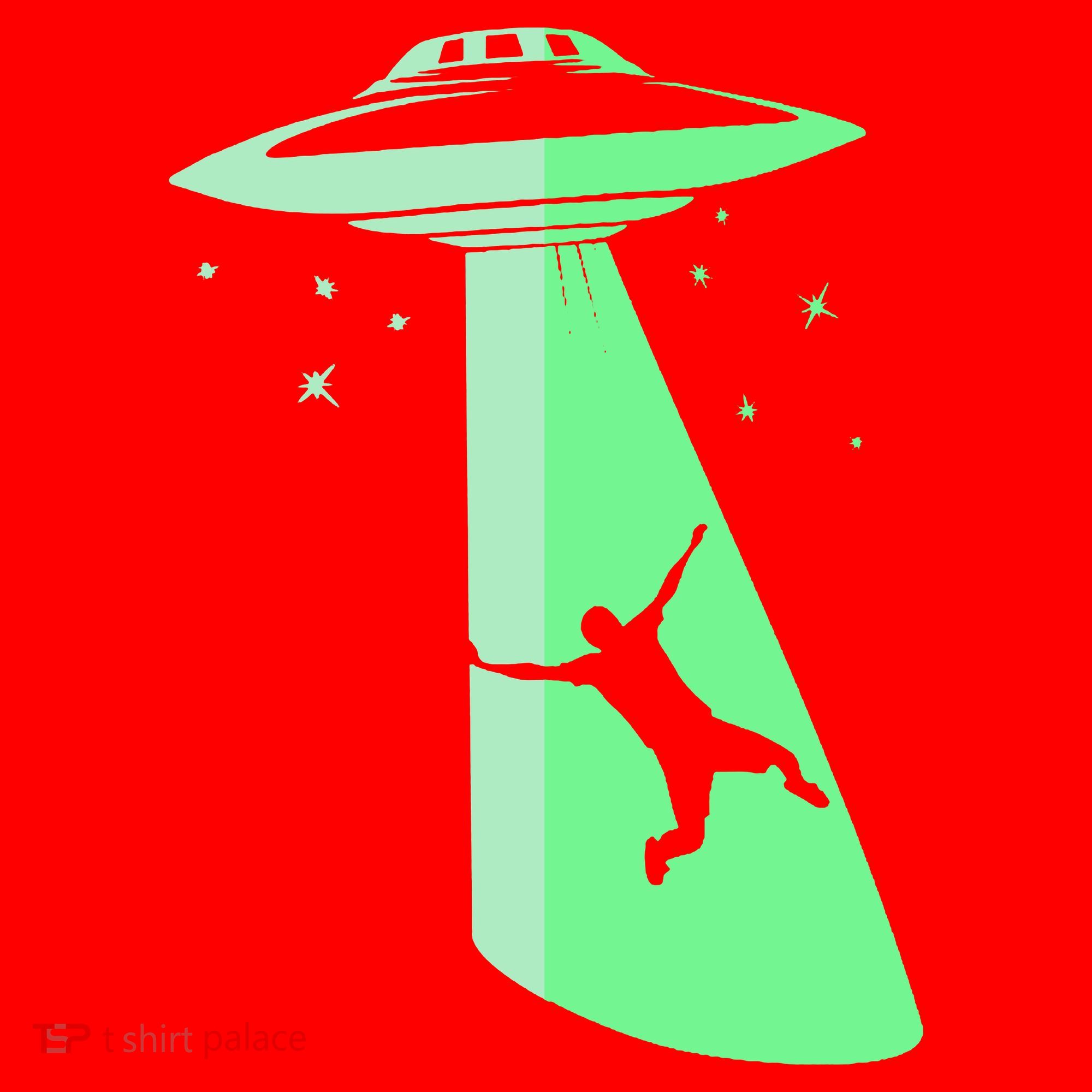 Glow In The Dark Ufo Abduction Night Sci Fi Alien Space Gift Birthday Science Santa Hat