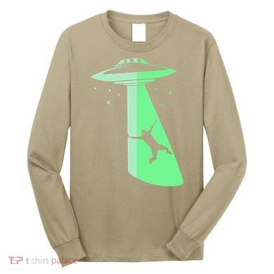 Glow In The Dark Ufo Abduction Night Sci Fi Alien Space Gift Birthday Science Long Sleeve Shirt