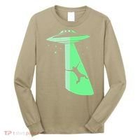 Glow In The Dark Ufo Abduction Night Sci Fi Alien Space Gift Birthday Science Long Sleeve Shirt thumb 0