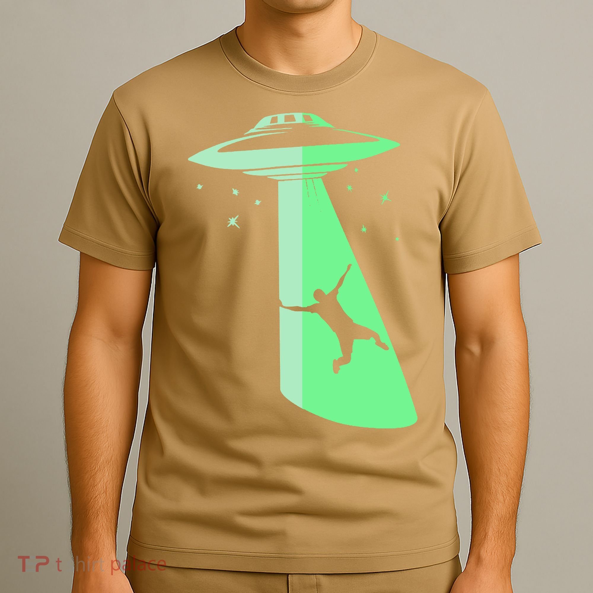 Glow In The Dark Ufo Abduction Night Sci Fi Alien Space Gift Birthday Science T-Shirt