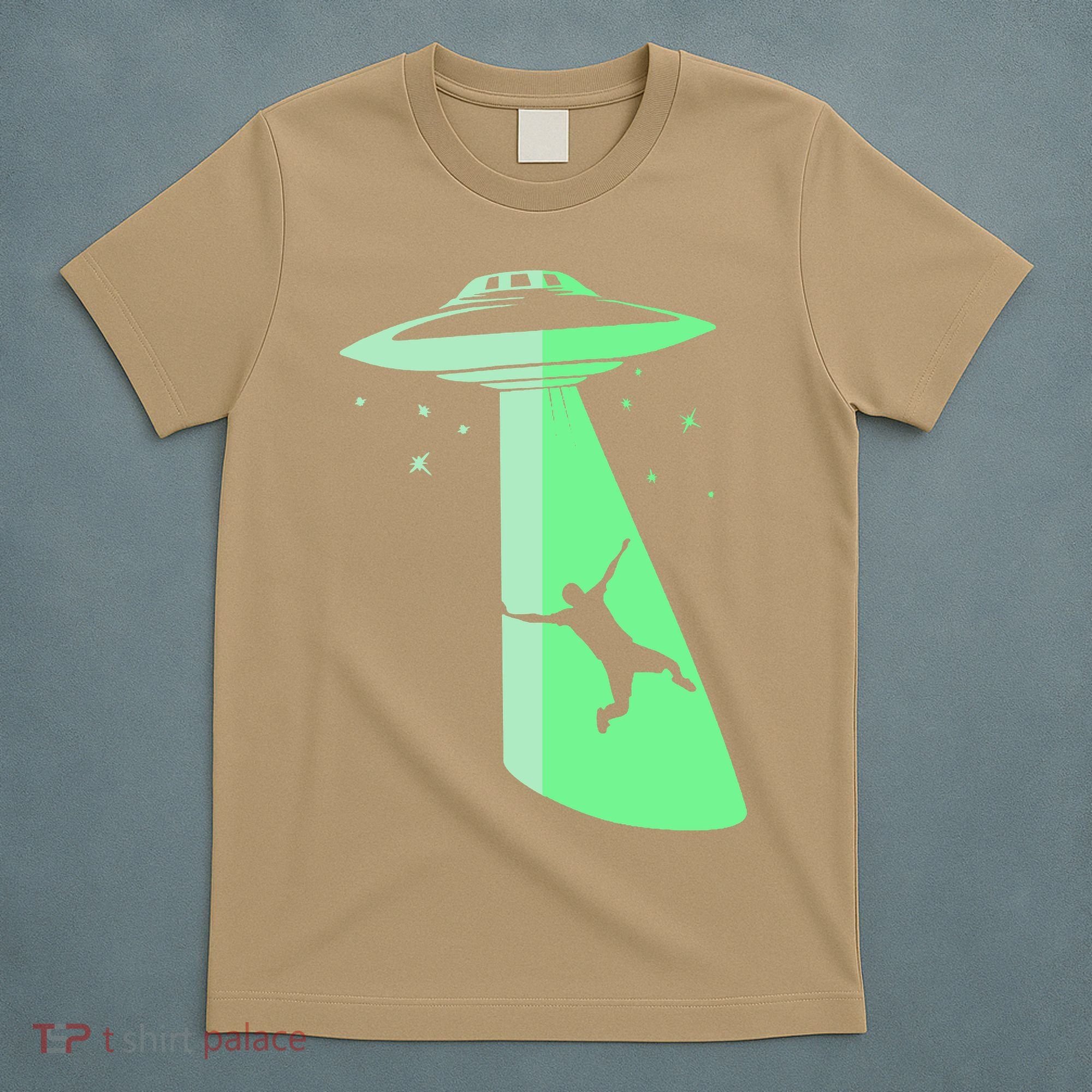 Glow In The Dark Ufo Abduction Night Sci Fi Alien Space Gift Birthday Science T-Shirt