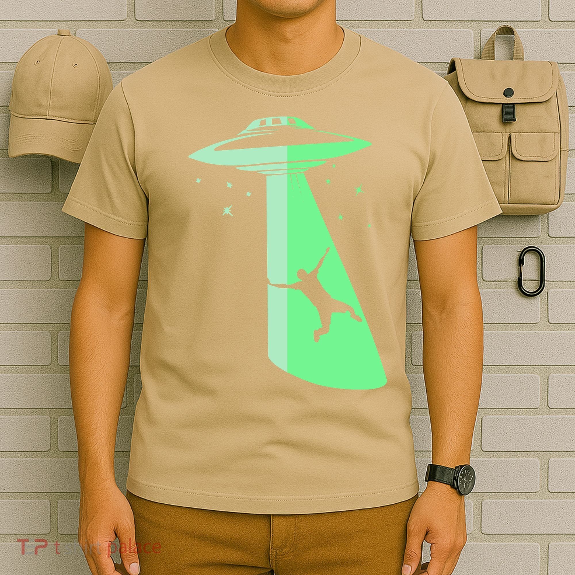 Glow In The Dark Ufo Abduction Night Sci Fi Alien Space Gift Birthday Science T-Shirt