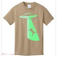Glow In The Dark Ufo Abduction Night Sci Fi Alien Space Gift Birthday Science Kids T-Shirt thumb 0