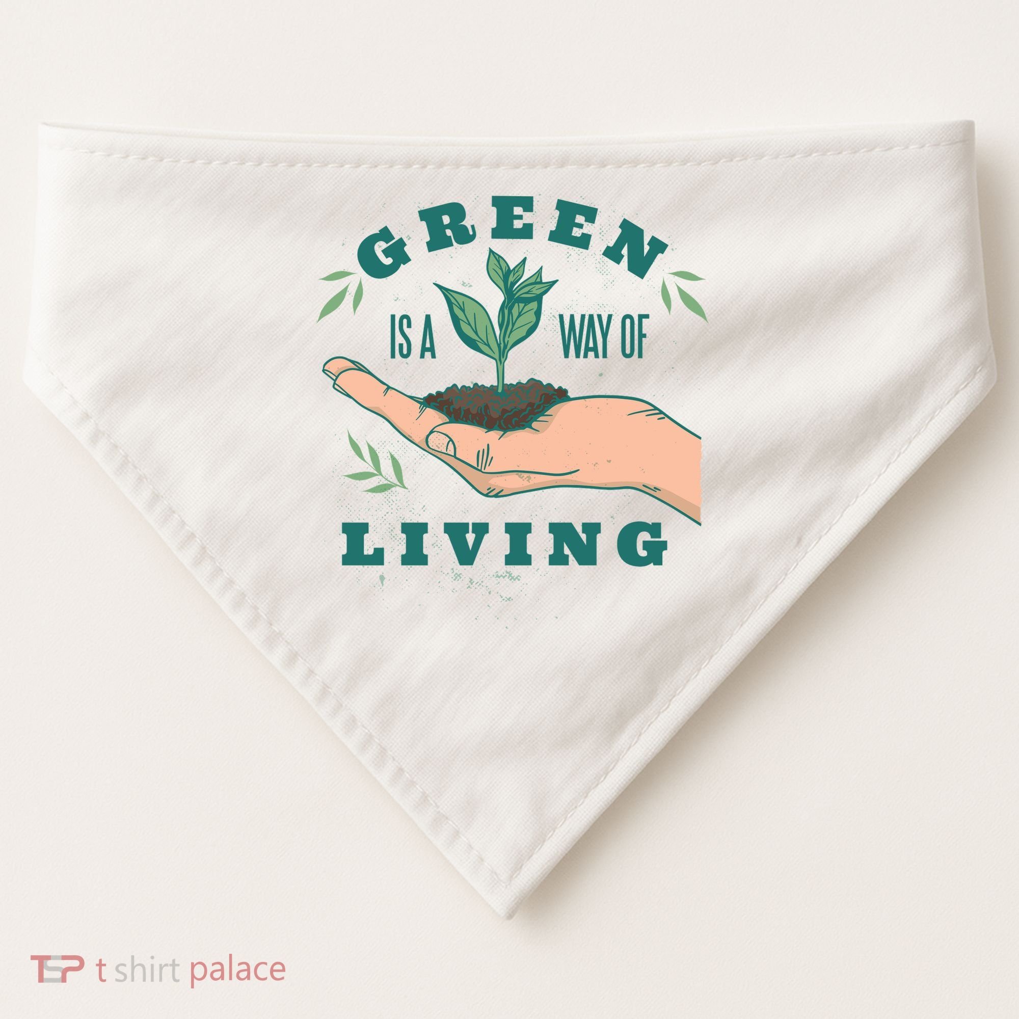 Green Is The Way Of Living USA-Made Doggie Bandana
