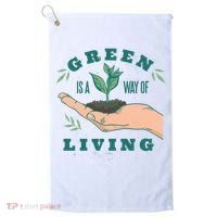 Green Is The Way Of Living Golf Towel thumb 0