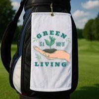 Green Is The Way Of Living Golf Towel thumb 2
