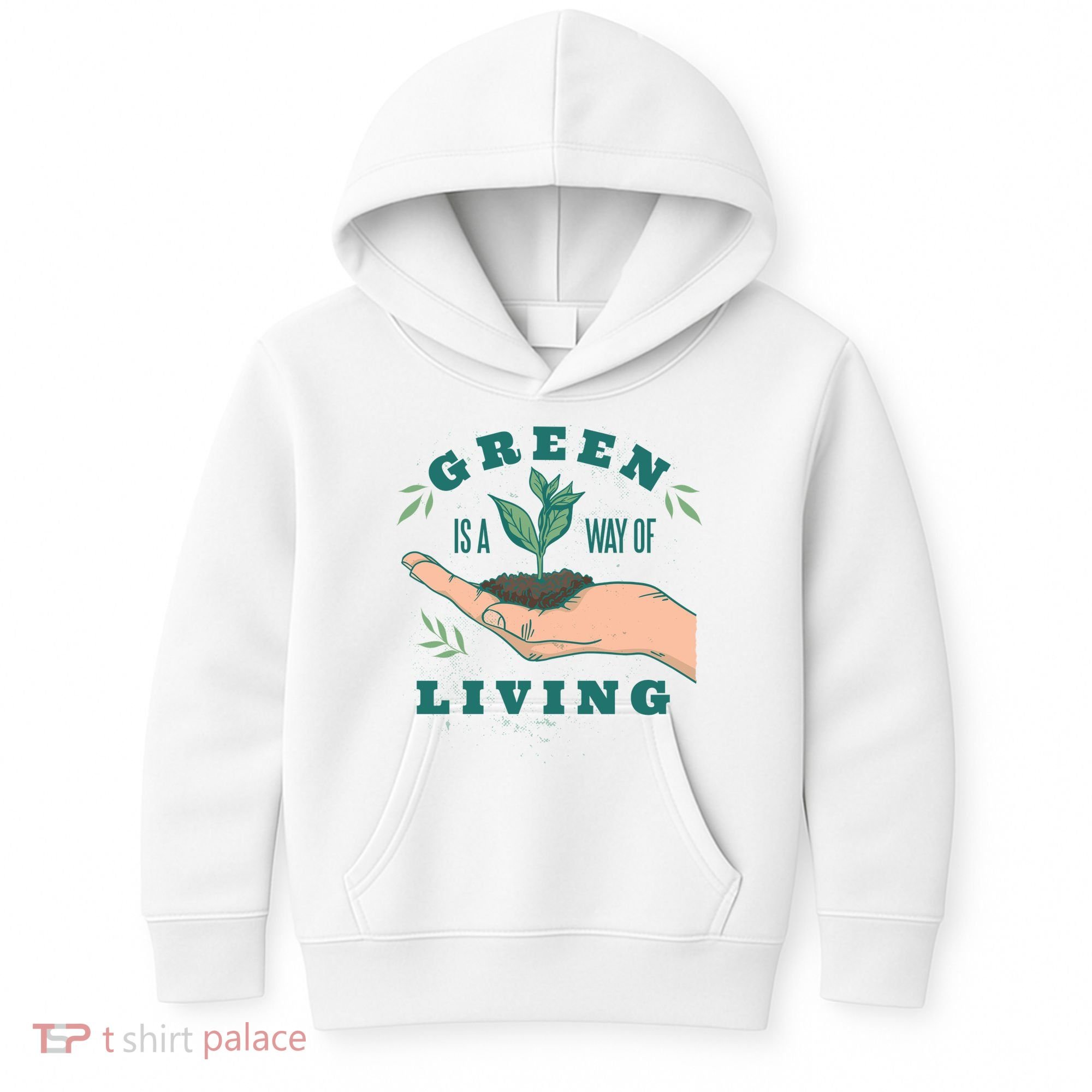 Green Is The Way Of Living Kids Hoodie