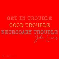 Get In Trouble Good-Trouble Necessary Trouble John-Lewis Santa Hat thumb 1
