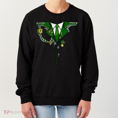 Green Irish Tux St. Patrick's Day Costume Women's Sweatshirt