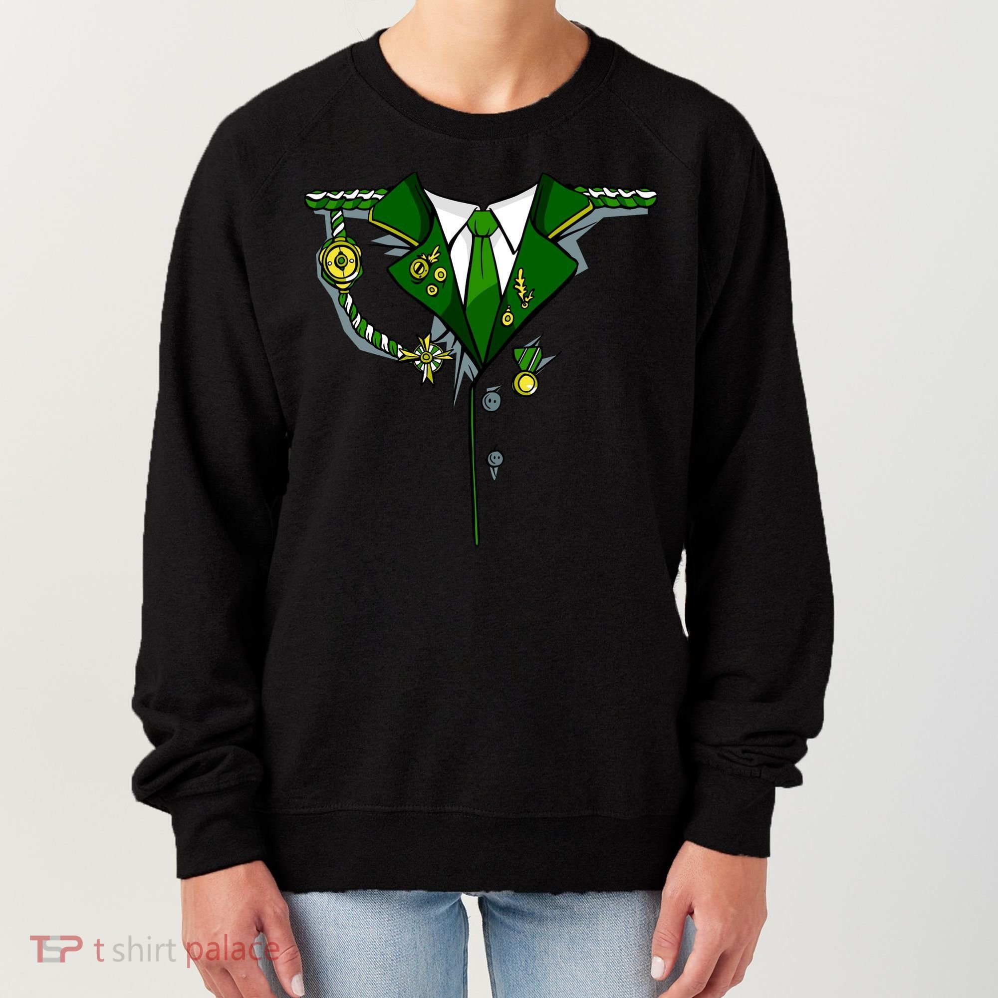 Green Irish Tux St. Patrick's Day Costume Women's Sweatshirt