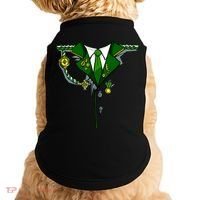 Green Irish Tux St. Patrick's Day Costume Doggie Tank thumb 0
