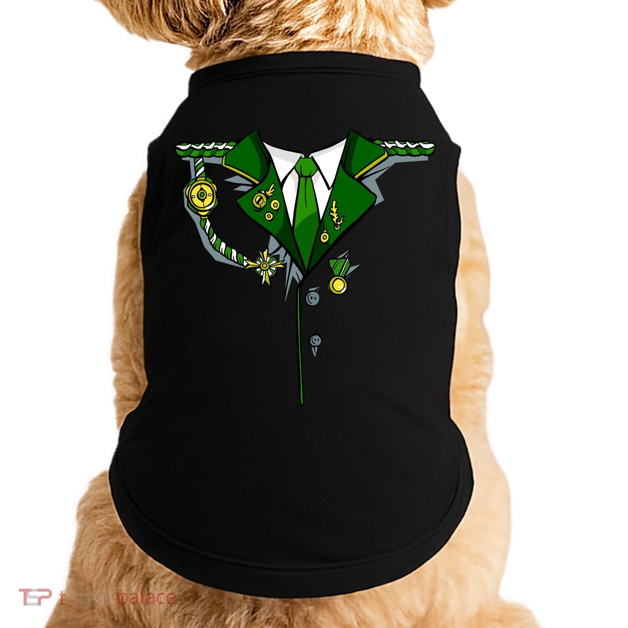 Green Irish Tux St. Patrick's Day Costume Doggie Tank